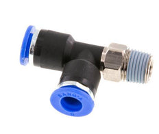 6mm x R1/8'' Right Angle Tee Push-in Fitting with Male Threads Brass/PA 66 NBR Rotatable [2 Pieces]