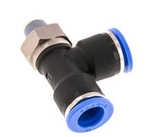 10mm x R1/8'' Right Angle Tee Push-in Fitting with Male Threads Brass/PA 66 NBR Rotatable