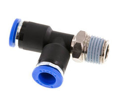 8mm x R1/4'' Right Angle Tee Push-in Fitting with Male Threads Brass/PA 66 NBR Rotatable [2 Pieces]