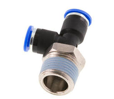 6mm x R3/8'' Right Angle Tee Push-in Fitting with Male Threads Brass/PA 66 NBR Rotatable [2 Pieces]