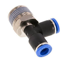 8mm x R1/2'' Right Angle Tee Push-in Fitting with Male Threads Brass/PA 66 NBR Rotatable
