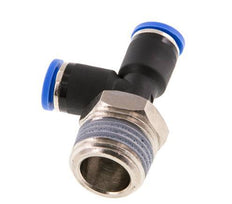8mm x R1/2'' Right Angle Tee Push-in Fitting with Male Threads Brass/PA 66 NBR Rotatable