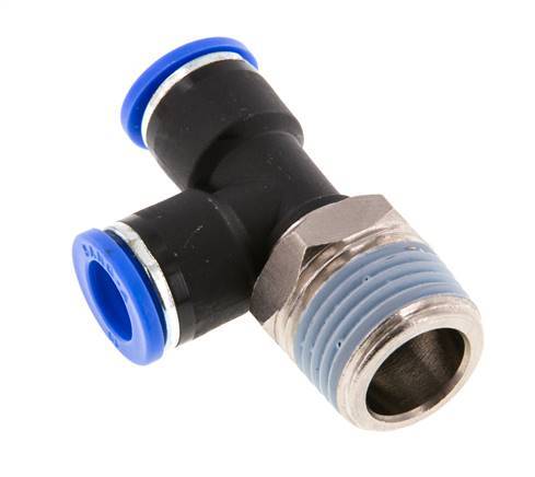 10mm x R1/2'' Right Angle Tee Push-in Fitting with Male Threads Brass/PA 66 NBR Rotatable