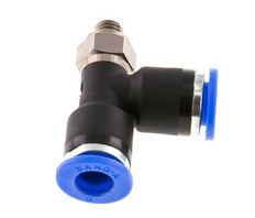 6mm x M 5 Right Angle Tee Push-in Fitting with Male Threads Brass/PA 66 NBR Rotatable [2 Pieces]