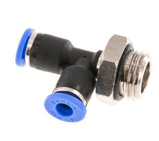 4mm x G1/4'' Right Angle Tee Push-in Fitting with Male Threads Brass/PA 66 NBR Rotatable [2 Pieces]