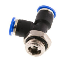 6mm x G1/4'' Right Angle Tee Push-in Fitting with Male Threads Brass/PA 66 NBR Rotatable [2 Pieces]