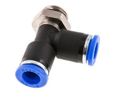 8mm x G1/4'' Right Angle Tee Push-in Fitting with Male Threads Brass/PA 66 NBR Rotatable [2 Pieces]