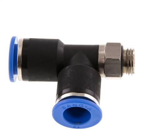 12mm x G1/4'' Right Angle Tee Push-in Fitting with Male Threads Brass/PA 66 NBR Rotatable