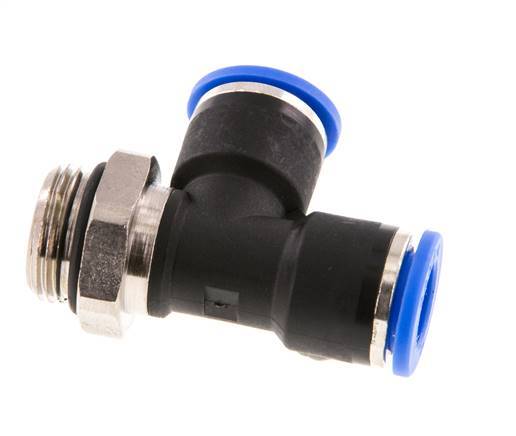 10mm x G3/8'' Right Angle Tee Push-in Fitting with Male Threads Brass/PA 66 NBR Rotatable