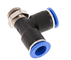 12mm x G3/8'' Right Angle Tee Push-in Fitting with Male Threads Brass/PA 66 NBR Rotatable