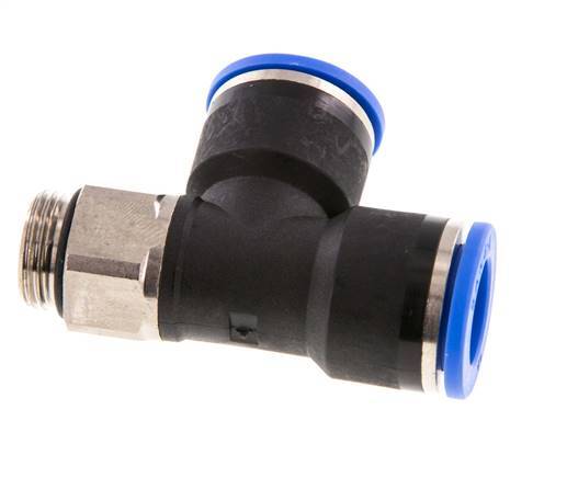 14mm x G3/8'' Right Angle Tee Push-in Fitting with Male Threads Brass/PA 66 NBR Rotatable
