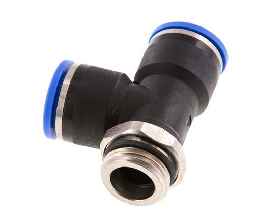 14mm x G1/2'' Right Angle Tee Push-in Fitting with Male Threads Brass/PA 66 NBR Rotatable