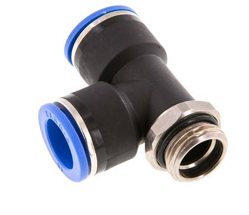 16mm x G1/2'' Right Angle Tee Push-in Fitting with Male Threads Brass/PA 66 NBR Rotatable