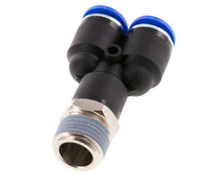 12mm x R1/2'' Y Push-in Fitting with Male Threads Brass/PA 66 NBR Rotatable