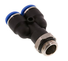 10mm x G3/8'' Y Push-in Fitting with Male Threads Brass/PA 66 NBR Rotatable