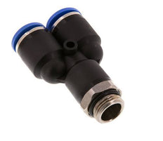 12mm x G3/8'' Y Push-in Fitting with Male Threads Brass/PA 66 NBR Rotatable