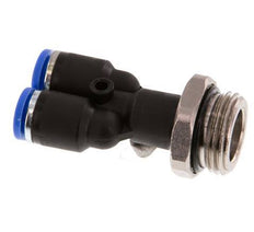 8mm x G1/2'' Y Push-in Fitting with Male Threads Brass/PA 66 NBR Rotatable