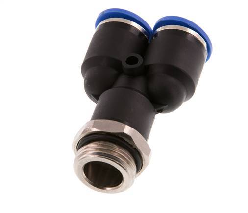 12mm x G1/2'' Y Push-in Fitting with Male Threads Brass/PA 66 NBR Rotatable