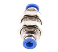4mm Push-in Fitting Brass/PA 66 NBR Bulkhead [2 Pieces]