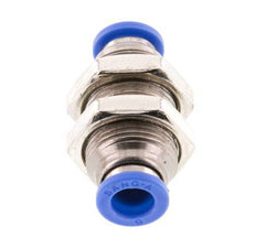 6mm Push-in Fitting Brass/PA 66 NBR Bulkhead [2 Pieces]