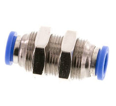 8mm Push-in Fitting Brass/PA 66 NBR Bulkhead [2 Pieces]