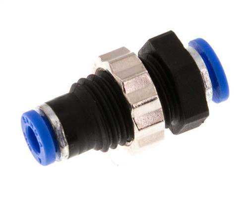 4mm Push-in Fitting PA 66 NBR Bulkhead [2 Pieces]