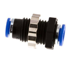 6mm Push-in Fitting PA 66 NBR Bulkhead [2 Pieces]