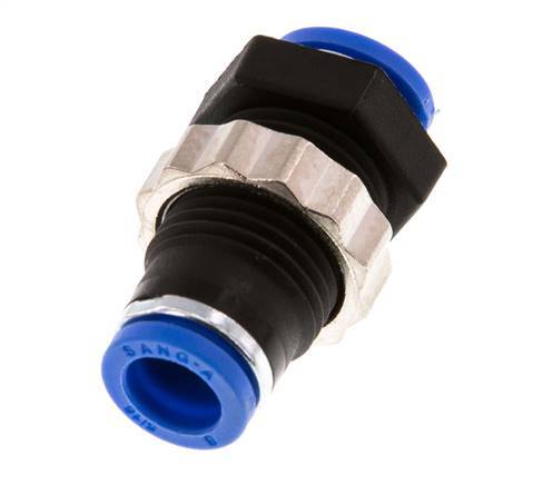 8mm Push-in Fitting PA 66 NBR Bulkhead [2 Pieces]