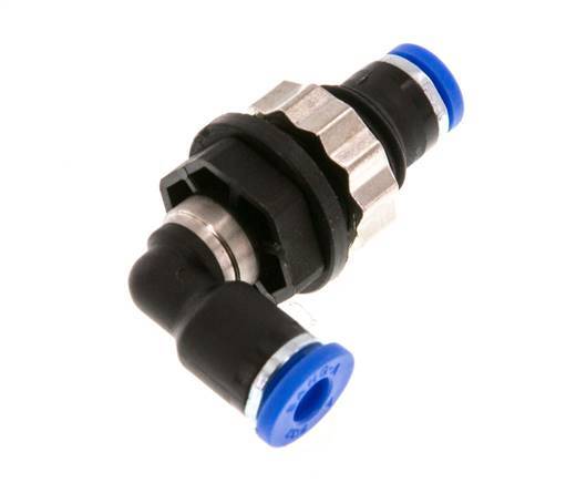 4mm 90deg Elbow Push-in Fitting PA 66 NBR Bulkhead [2 Pieces]