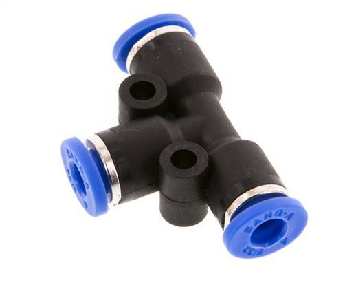 4mm Tee Push-in Fitting PA 66 NBR [2 Pieces]
