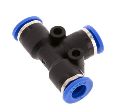 6mm Tee Push-in Fitting PA 66 NBR [2 Pieces]