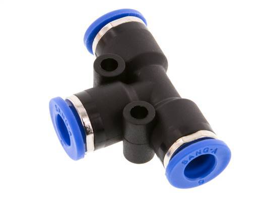 6mm Tee Push-in Fitting PA 66 NBR [2 Pieces]