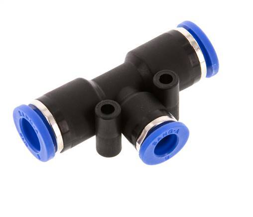 6mm x 8mm Tee Push-in Fitting PA 66 NBR [2 Pieces]