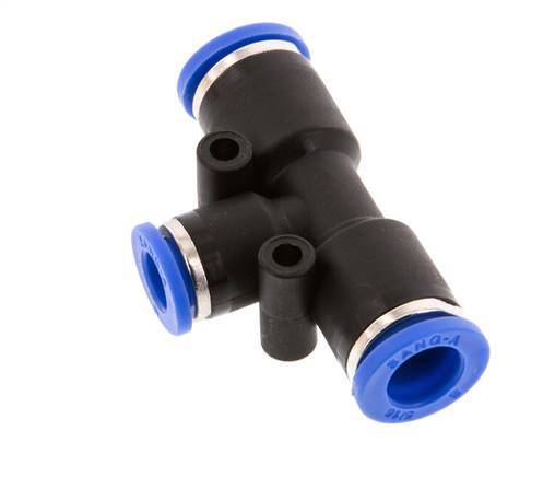 6mm x 8mm Tee Push-in Fitting PA 66 NBR [2 Pieces]