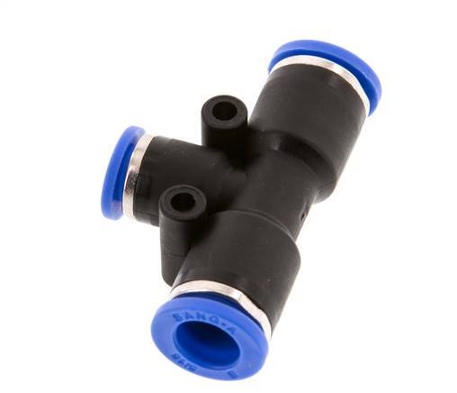 6mm x 8mm Tee Push-in Fitting PA 66 NBR [2 Pieces]