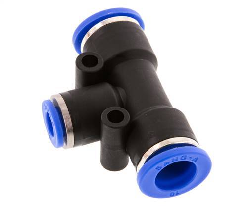 6mm x 10mm Tee Push-in Fitting PA 66 NBR [2 Pieces]