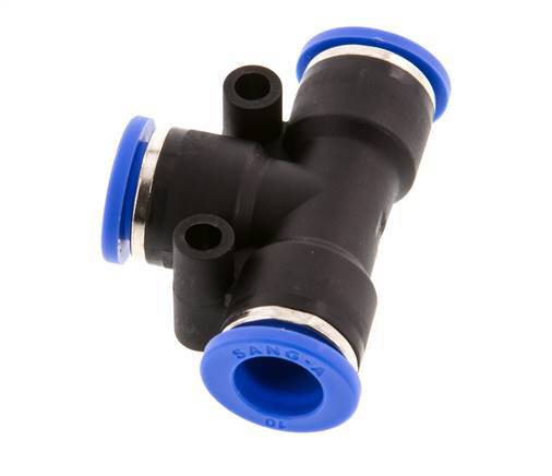 10mm Tee Push-in Fitting PA 66 NBR [2 Pieces]