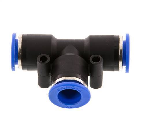 12mm Tee Push-in Fitting PA 66 NBR [2 Pieces]