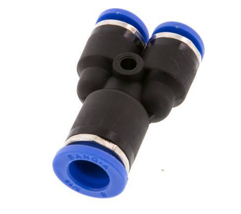 6mm x 8mm Y Push-in Fitting PA 66 NBR [2 Pieces]