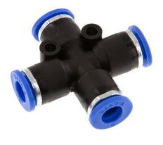 6mm Cross Push-in Fitting PA 66 NBR [2 Pieces]