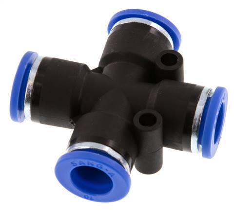 10mm Cross Push-in Fitting PA 66 NBR