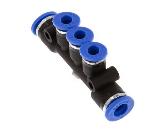 4mm x 6mm 3-way Manifold Push-in Fitting Brass/PA 66 NBR [2 Pieces]