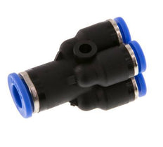 4mm x 6mm 4-way Y Manifold Push-in Fitting Brass/PA 66 NBR [2 Pieces]