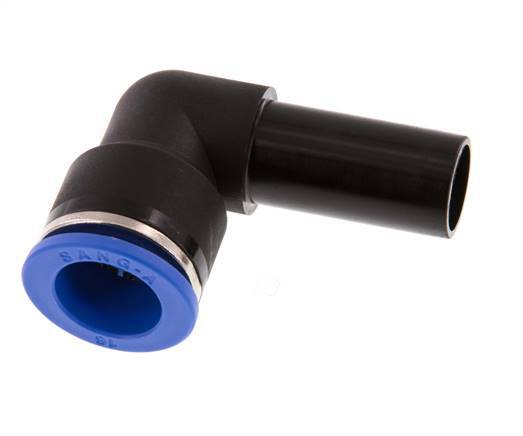 16mm x 16mm 90deg Elbow Push-in Fitting with Plug-in PA 66 NBR