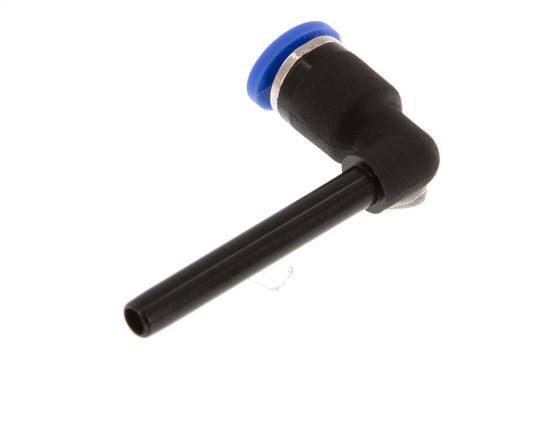 4mm x 4mm 90deg Elbow Push-in Fitting with Plug-in PA 66 NBR Long Sleeve [2 Pieces]