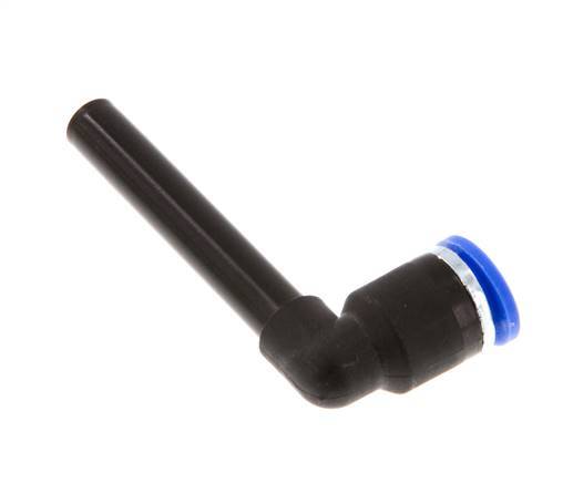 6mm x 6mm 90deg Elbow Push-in Fitting with Plug-in PA 66 NBR Long Sleeve [2 Pieces]