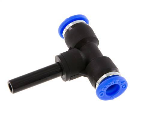 6mm x 6mm Tee Push-in Fitting with Plug-in PBT NBR [2 Pieces]