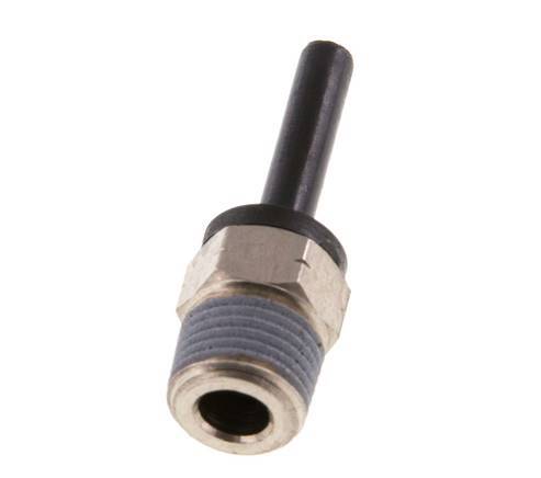 4mm x 1/8'' NPT Plug-in Fitting with Male Threads Brass/PA 66 NBR [2 Pieces]