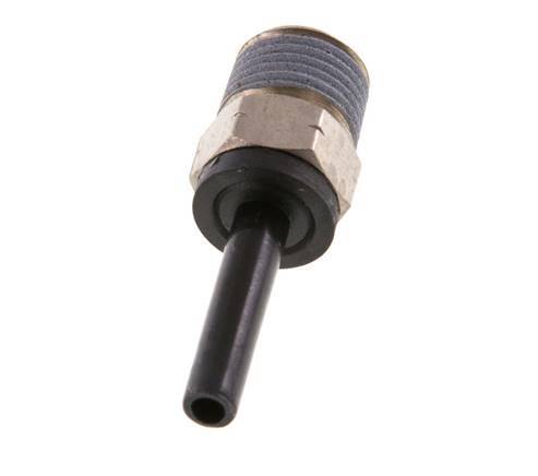 4mm x 1/8'' NPT Plug-in Fitting with Male Threads Brass/PA 66 NBR [2 Pieces]