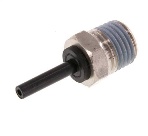 4mm x 1/4'' NPT Plug-in Fitting with Male Threads Brass/PA 66 NBR [2 Pieces]